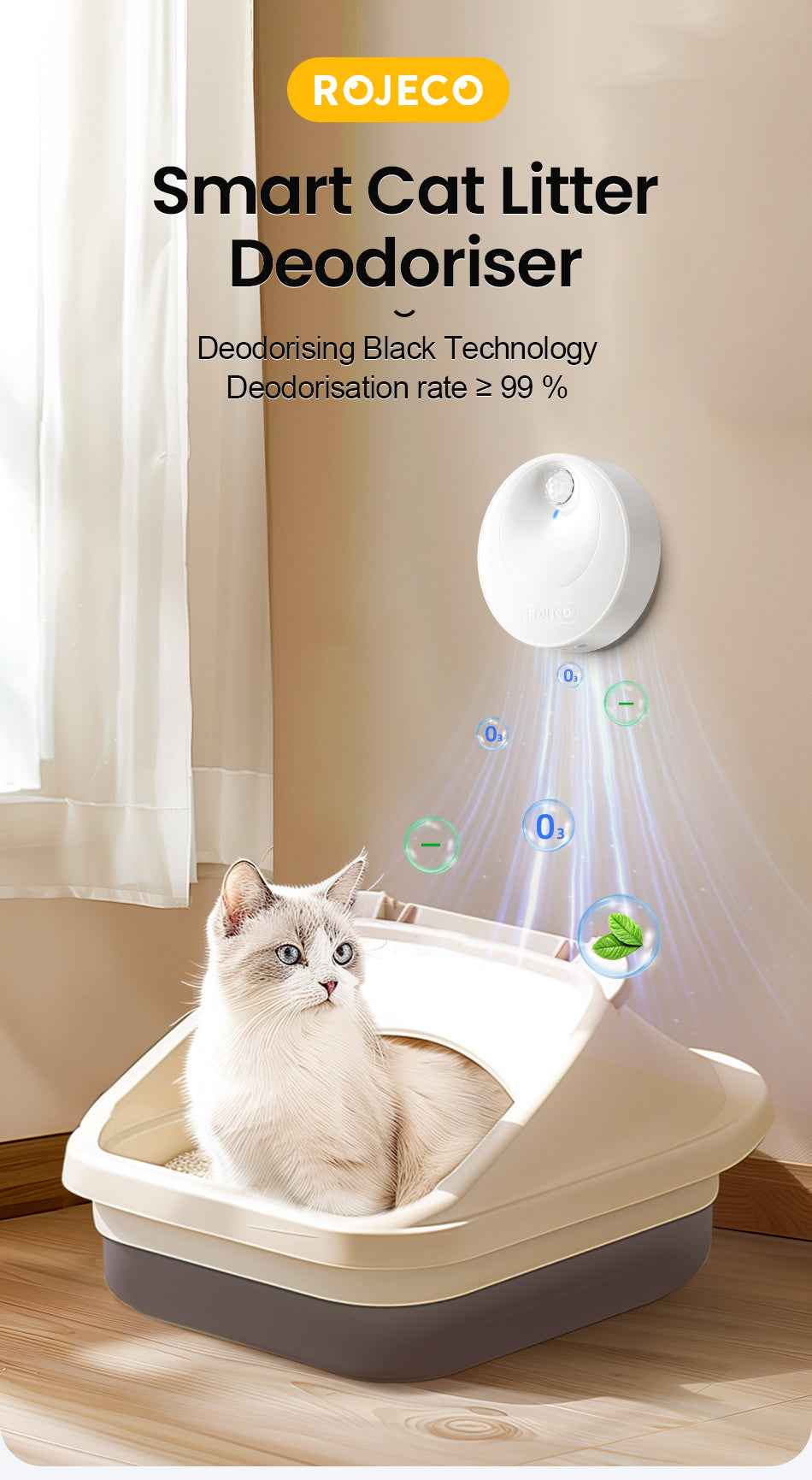 ROJECO Smart Cat Odor Purifier