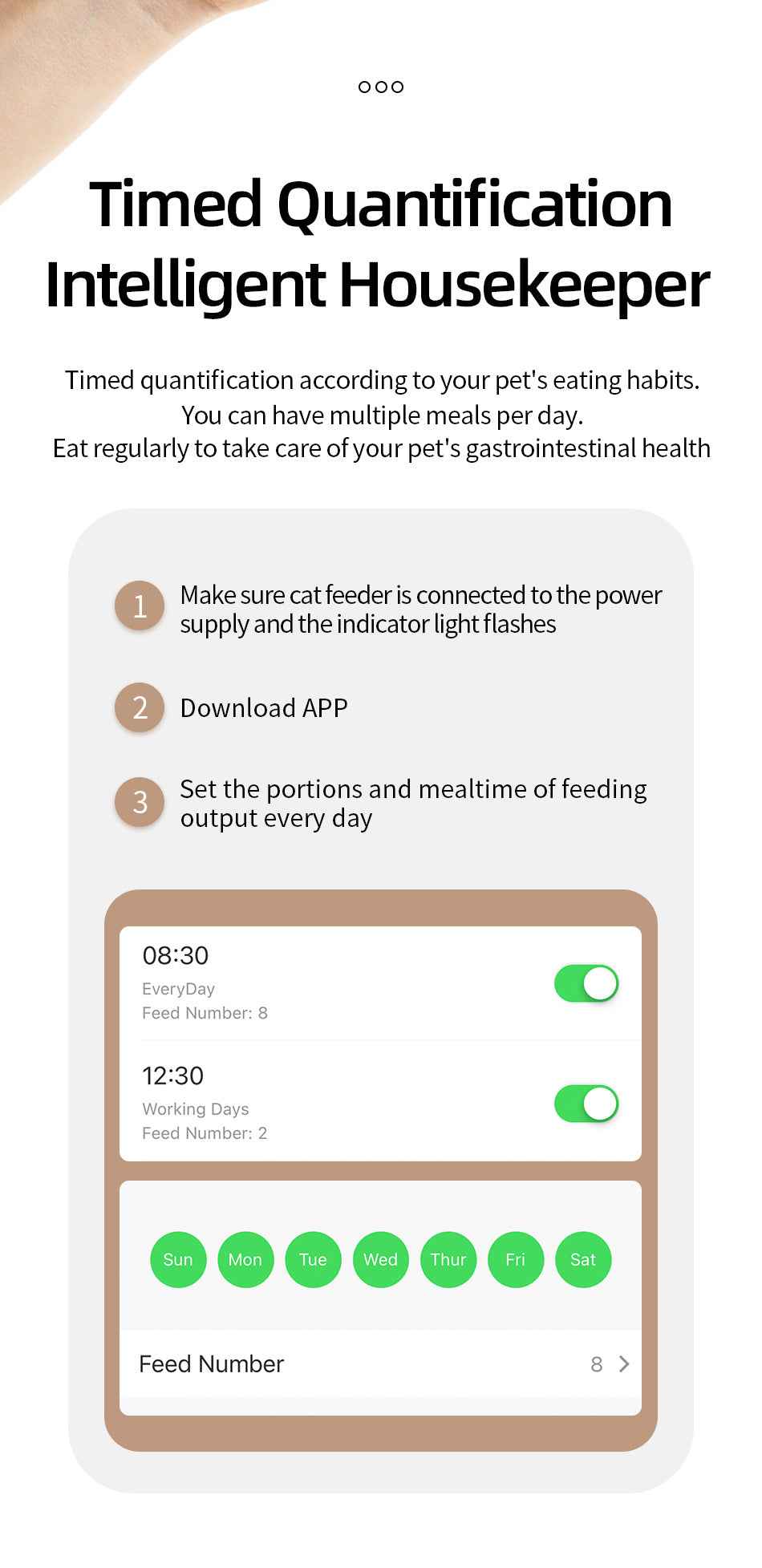 ROJECO 4L Smart Pet Feeder