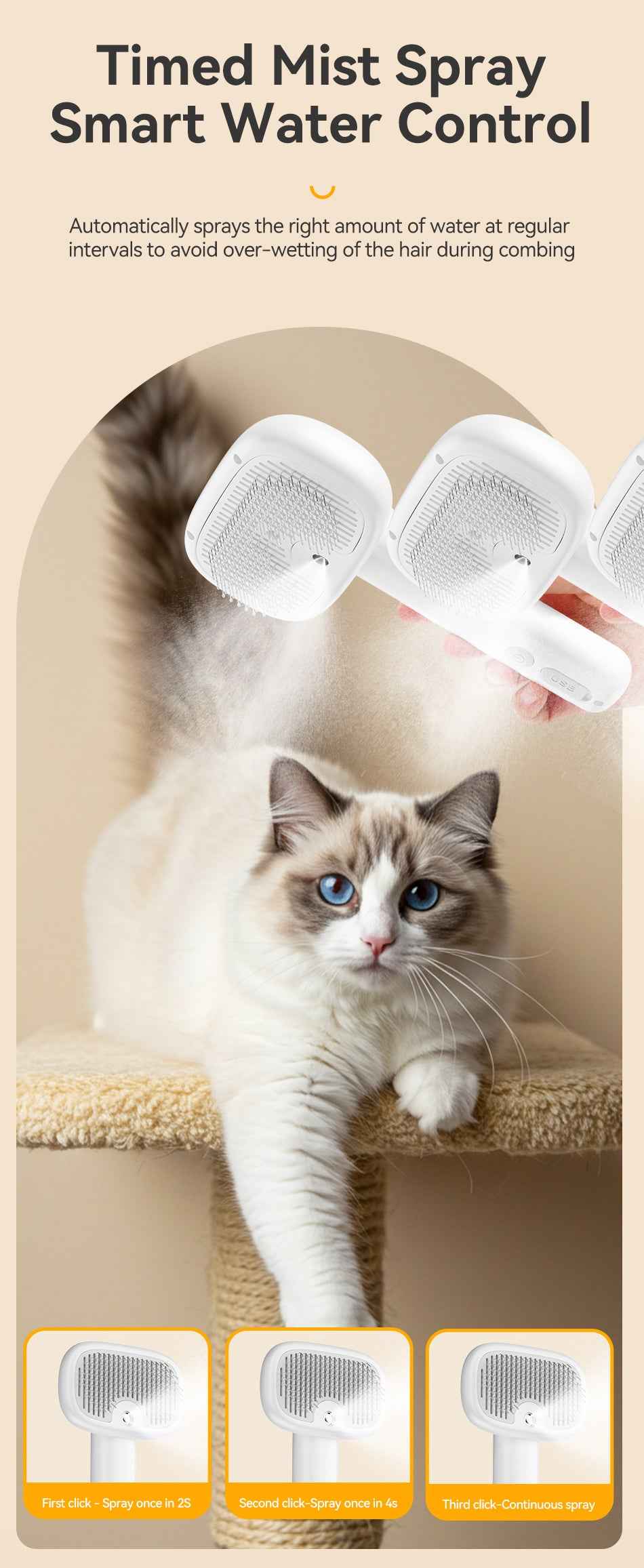 ROJECO Pet Spray Brush