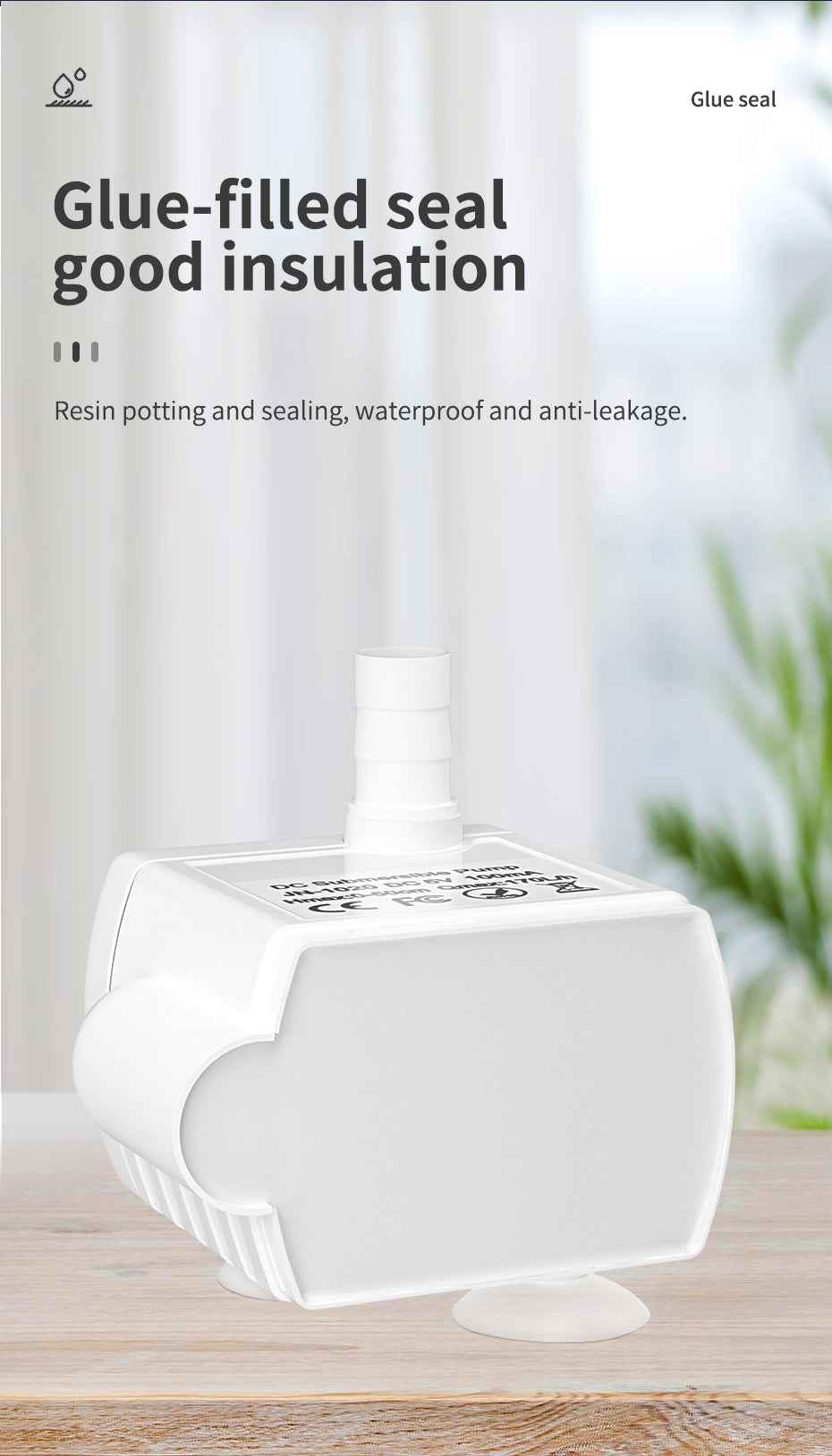 ROJECO Water Pump for Transparent Cat Fountain