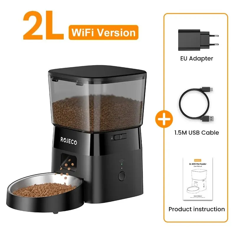ROJECO 2L WiFi Automatic Pet Feeder