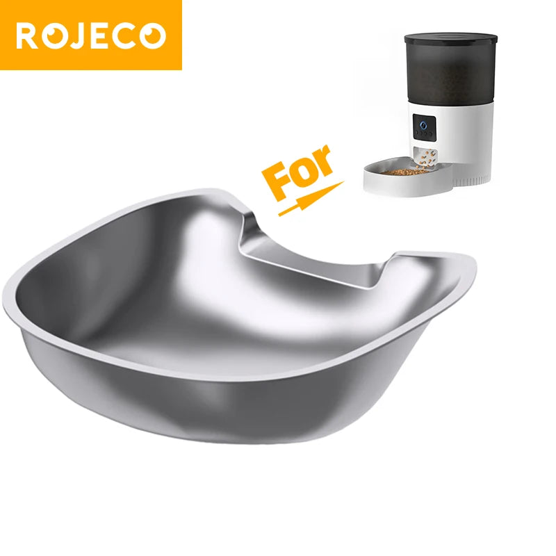 ROJECO Stainless Steel Feeder Bowl for 3L Automatic Pet Feeder