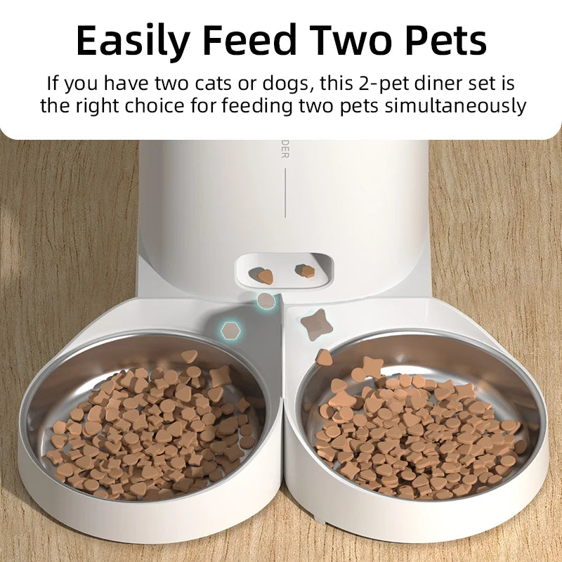 ROJECO Stainless Steel Feeder Bowls | Compatible with 4L Automatic Pet Feeder
