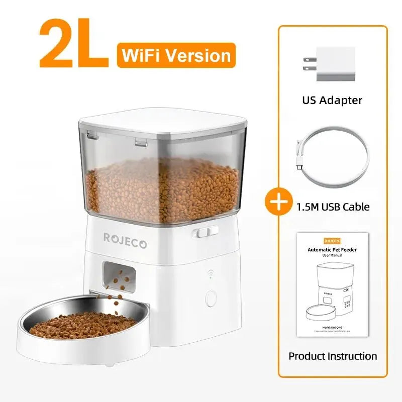 ROJECO 2L WiFi Automatic Pet Feeder