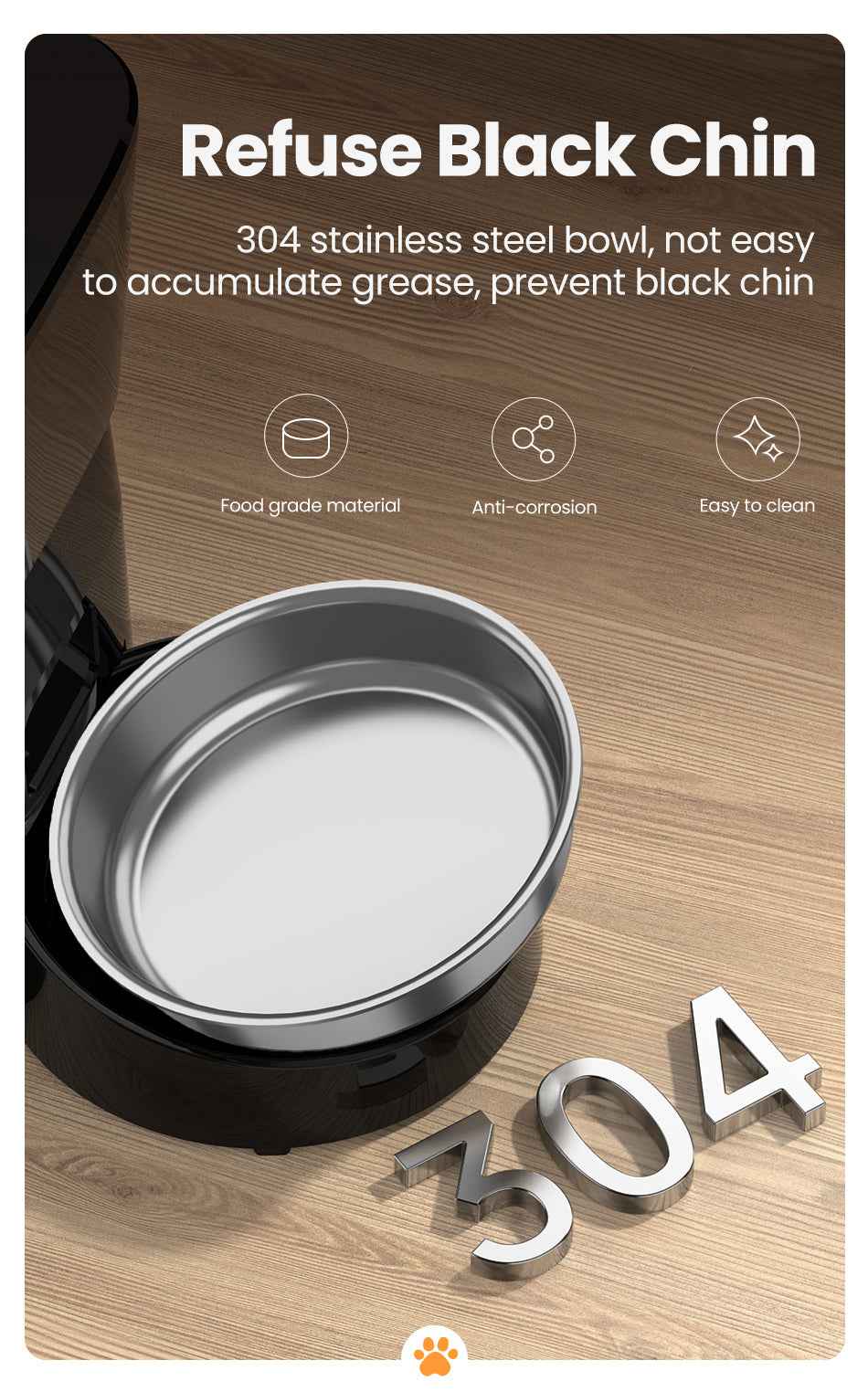 ROJECO 2L Button Pet Feeder