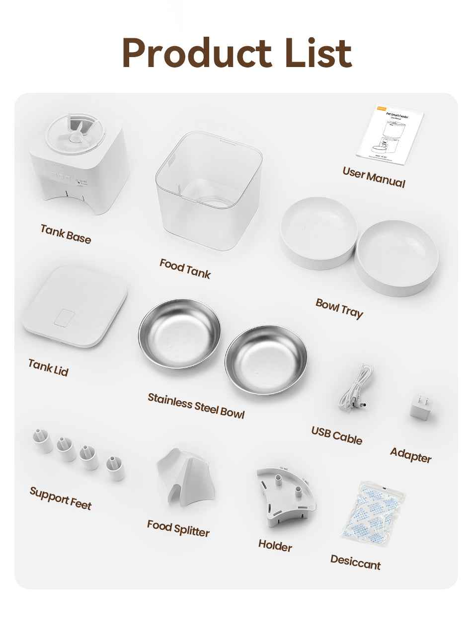 ROJECO 4.5L WiFi Smart Pet Feeder