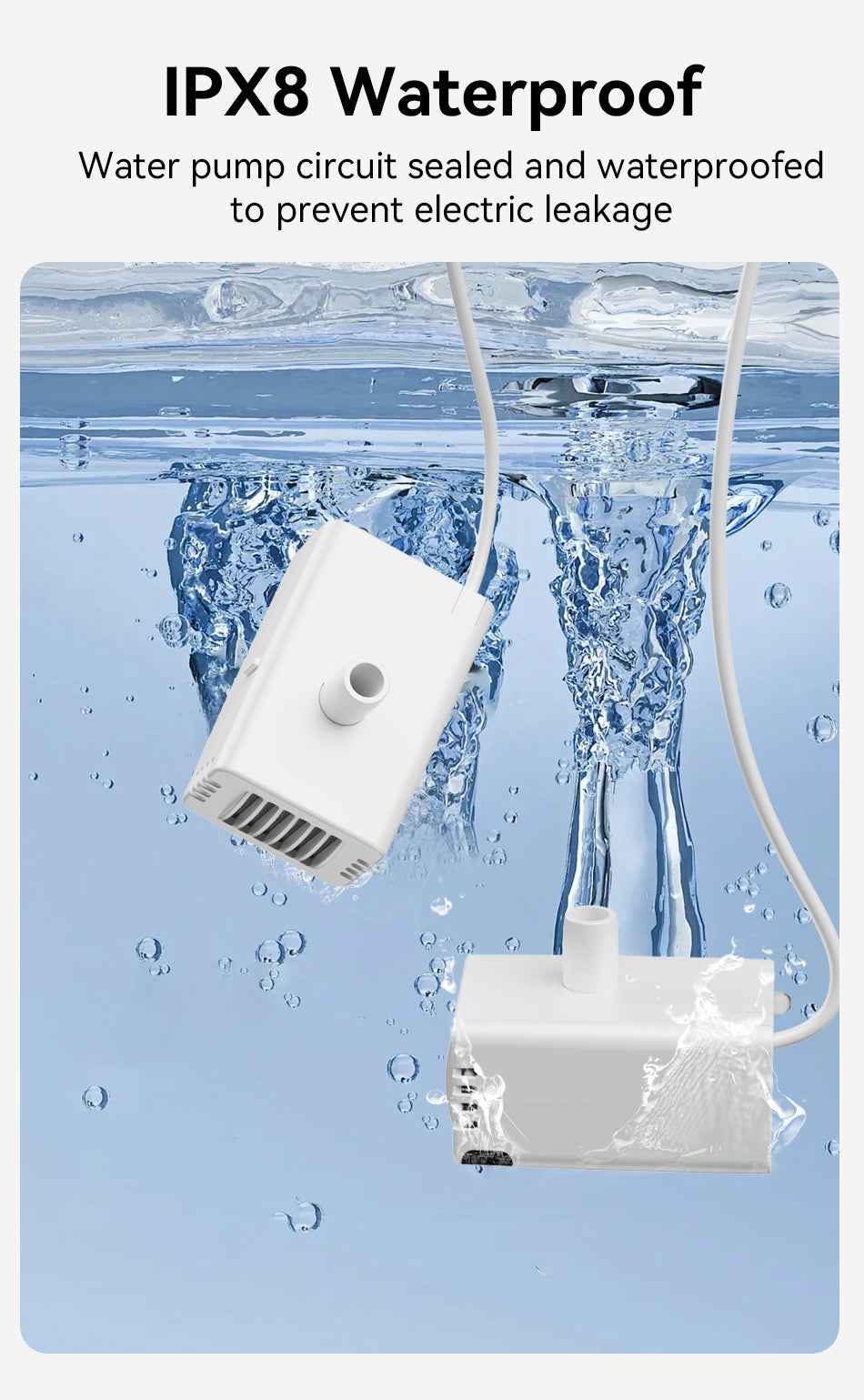 ROJECO Water Pump for 3.2L Stainless Steel Fountain