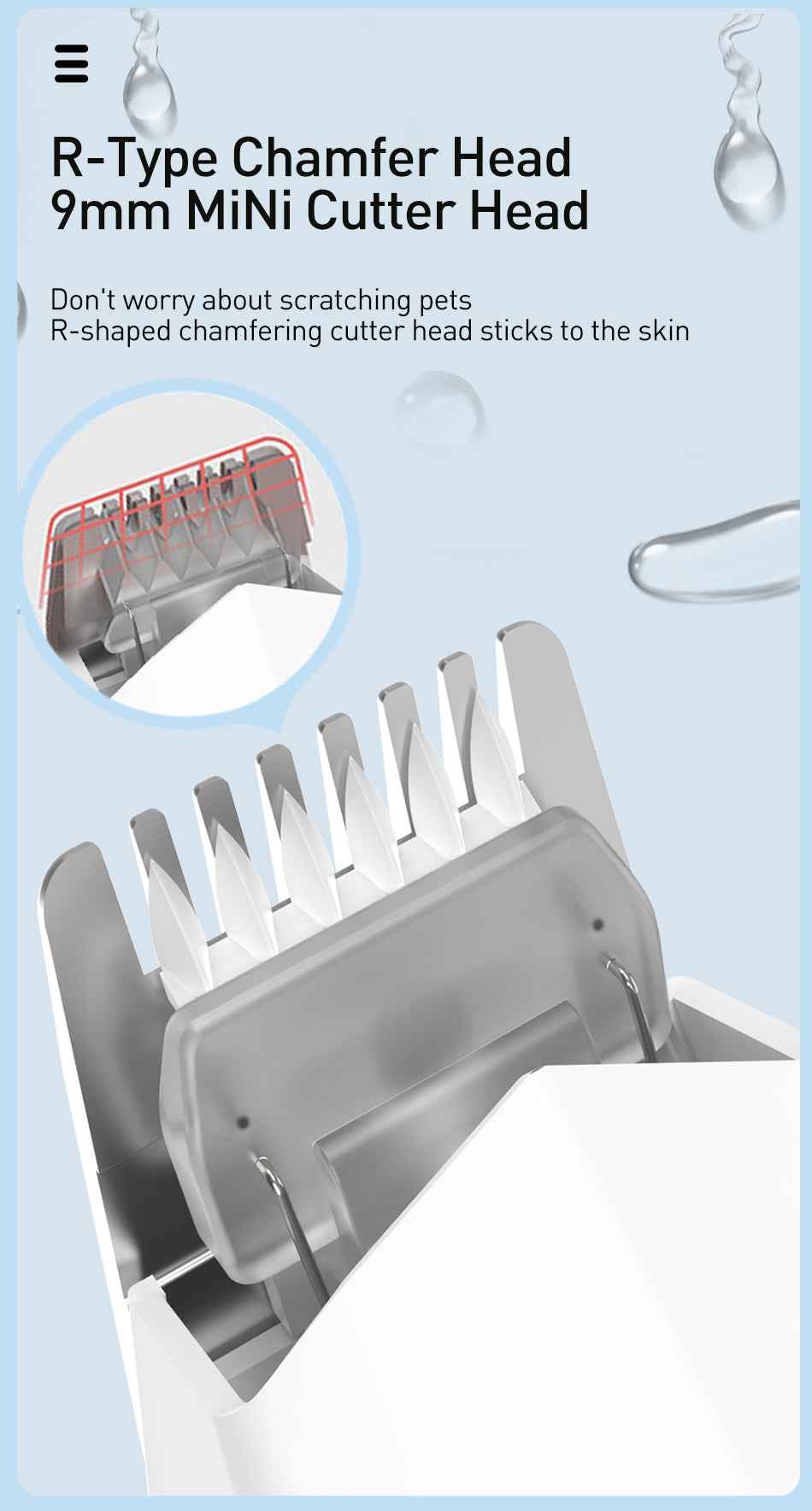 ROJECO 3-in-1 Pet Foot Hair Trimmer