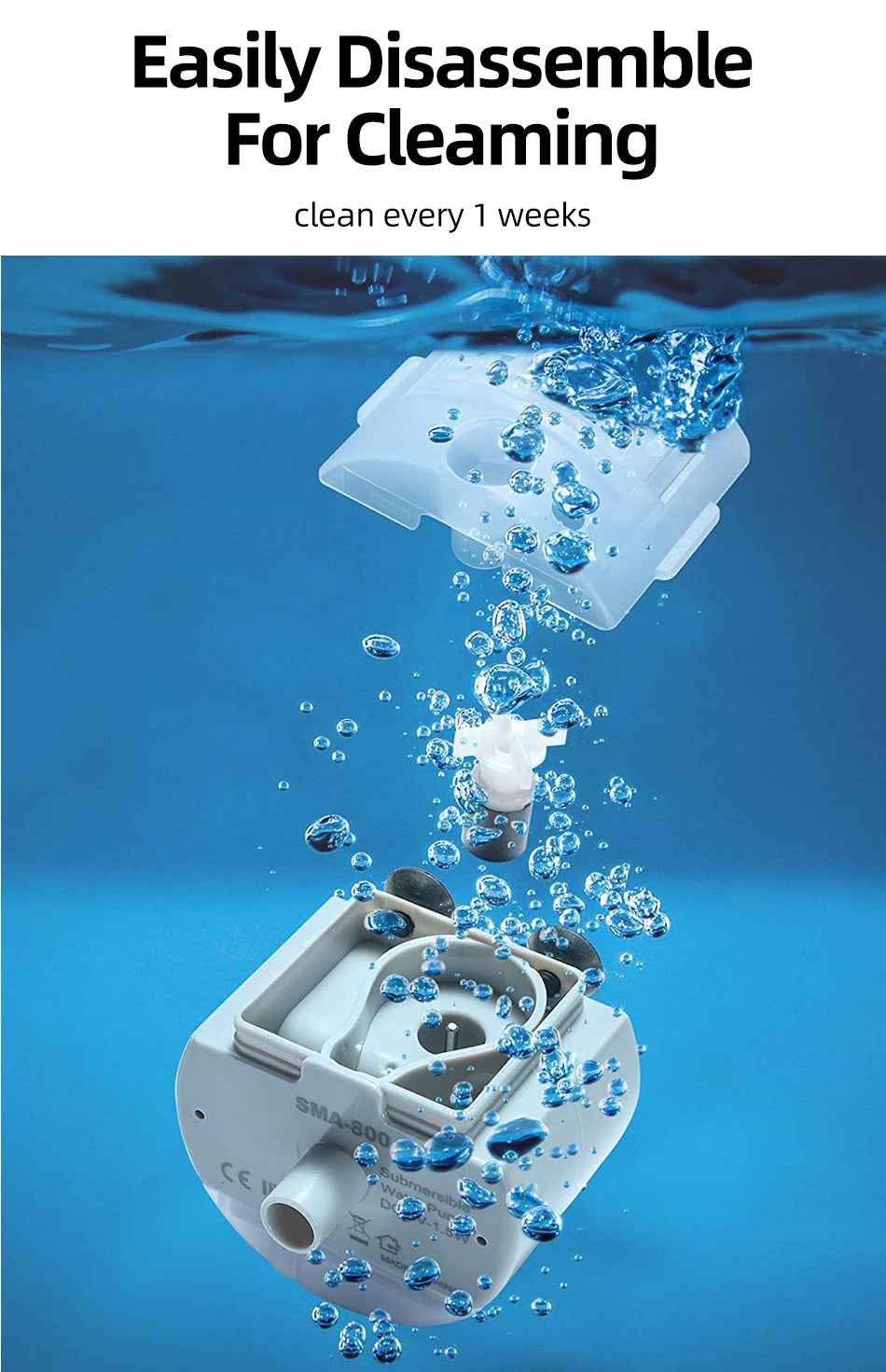 ROJECO Water Pump for Stainless Steel Cat Fountain