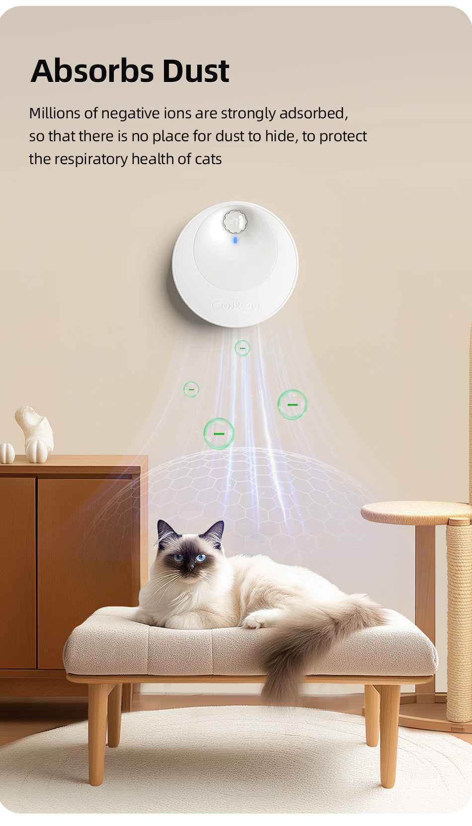 ROJECO Smart Cat Odor Purifier