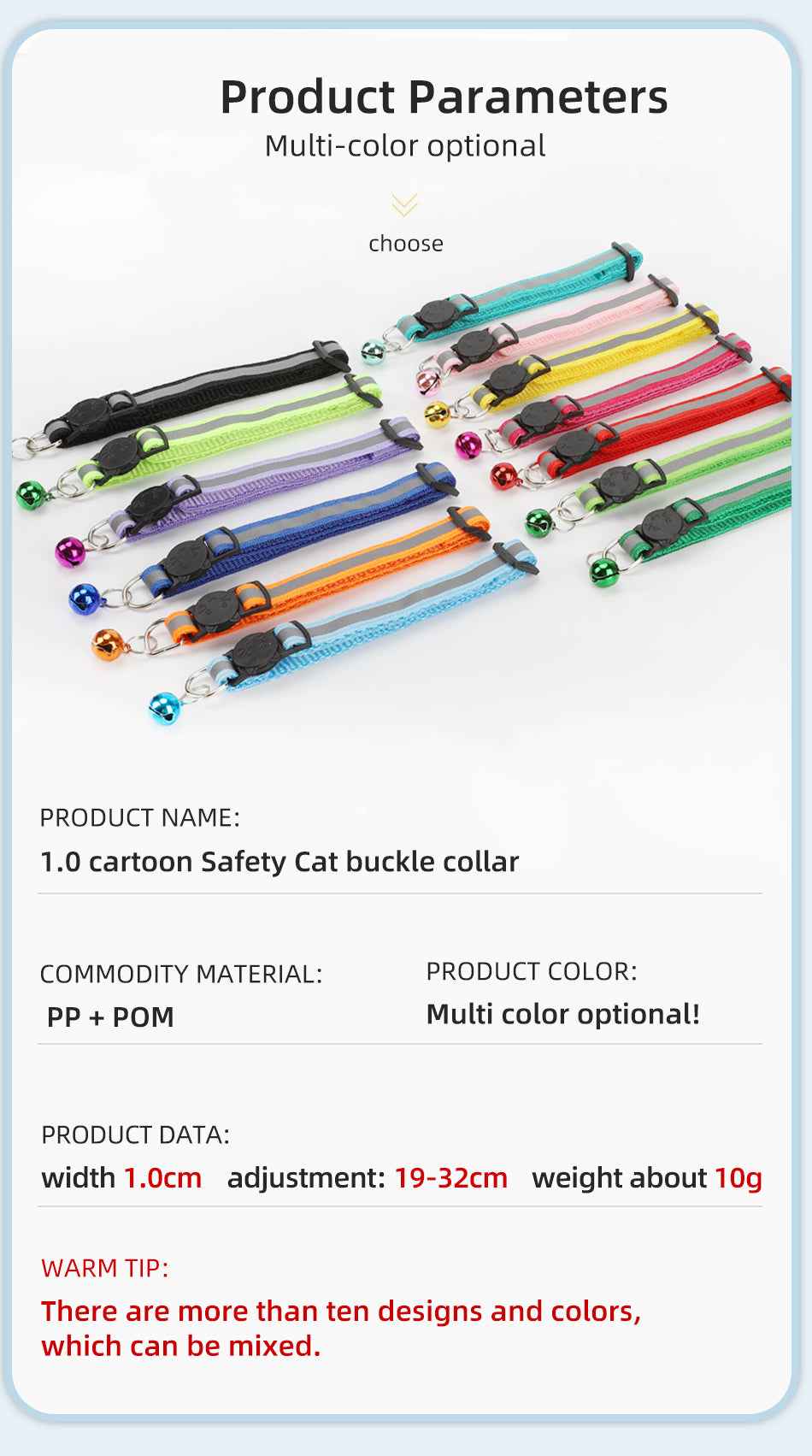 ROJECO Cartoon Safety Cat Collar