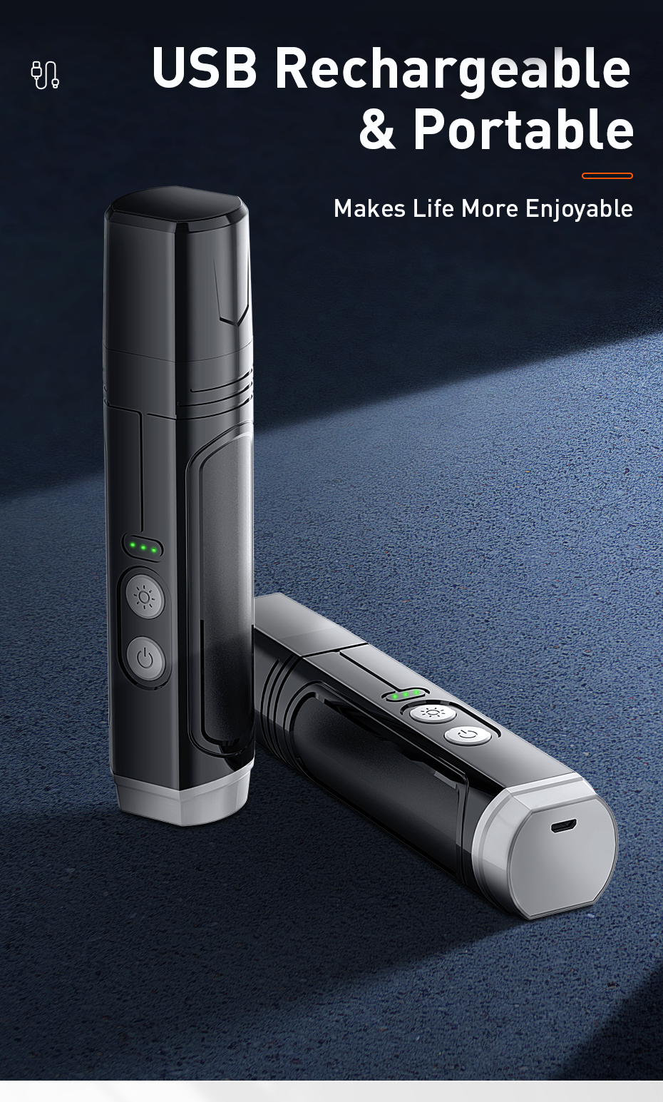 ROJECO P3 pet nail grinder — 2 LED lights, 3 speeds, 600mAh — USB rechargeable and portable.