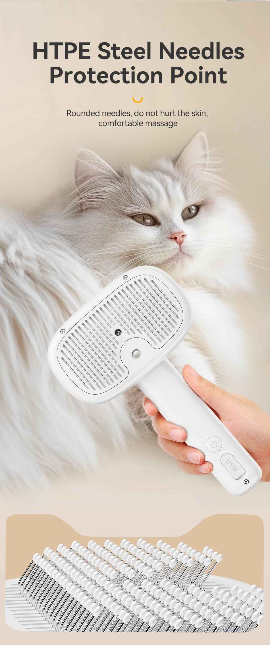 ROJECO Pet Spray Brush