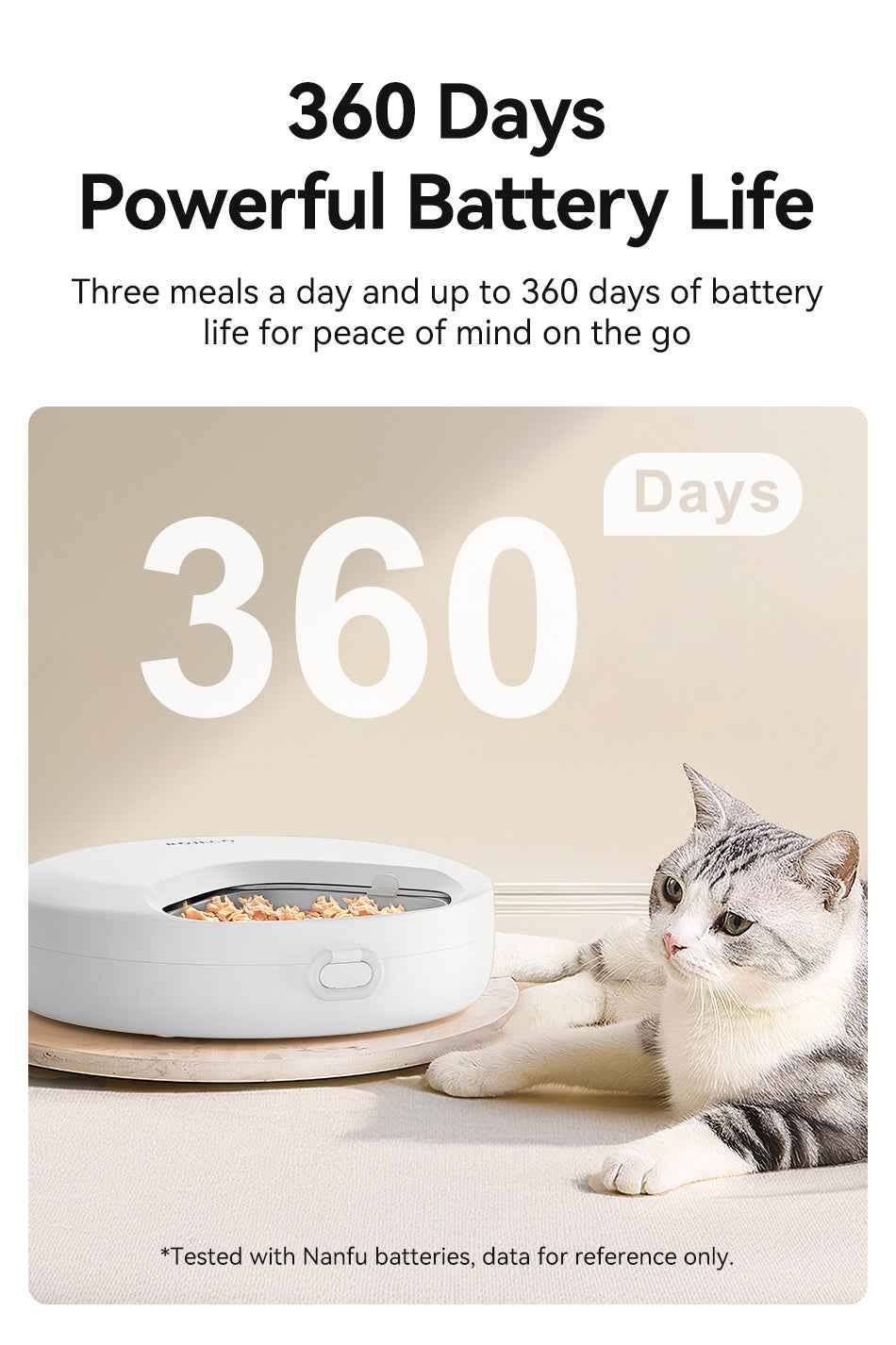 ROJECO F26 4‑Meal Cat Feeder