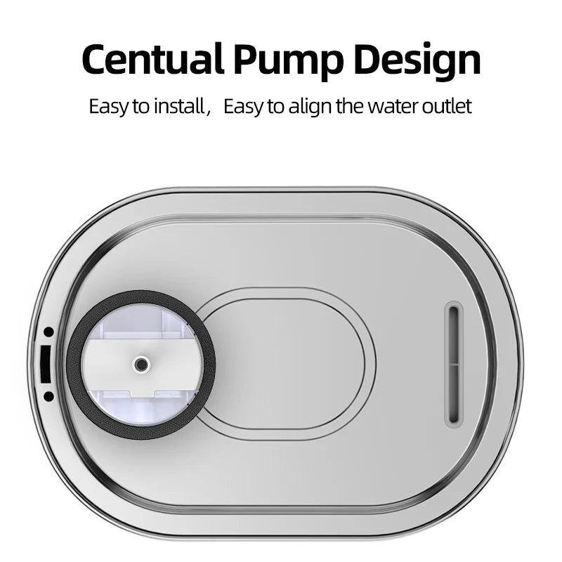 ROJECO Water Pump for Stainless Steel Cat Fountain - Ultra Quiet Replacement