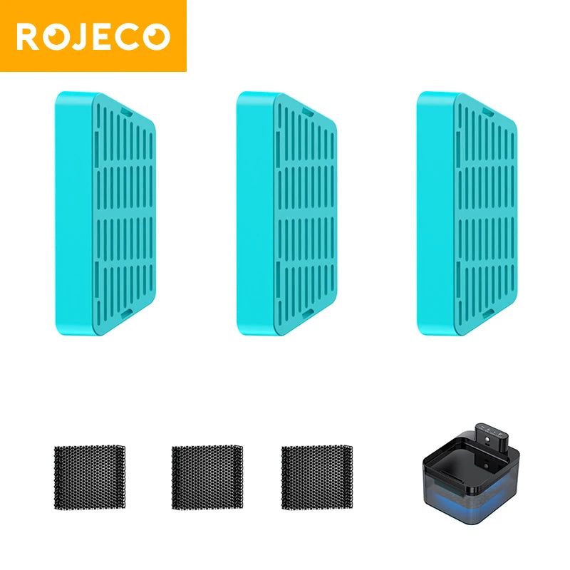 ROJECO Water Fountain Replacement Filter for 2.2L Wireless Cat Fountain