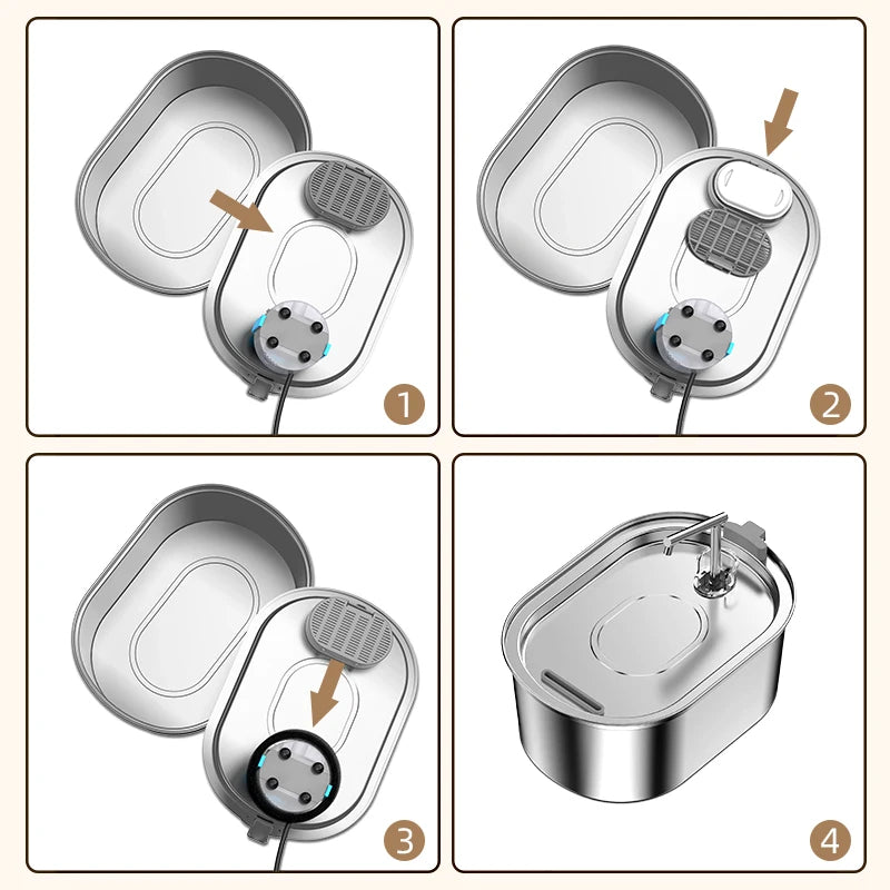 ROJECO Cat Fountain Filter for 3.2L Stainless Steel Fountain - Replacement