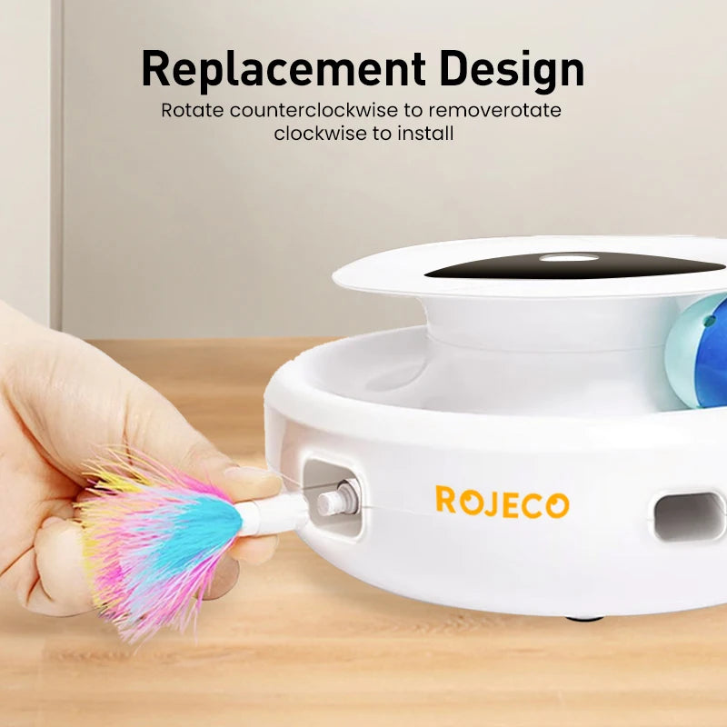 ROJECO 2-in-1 Smart Cat Toy
