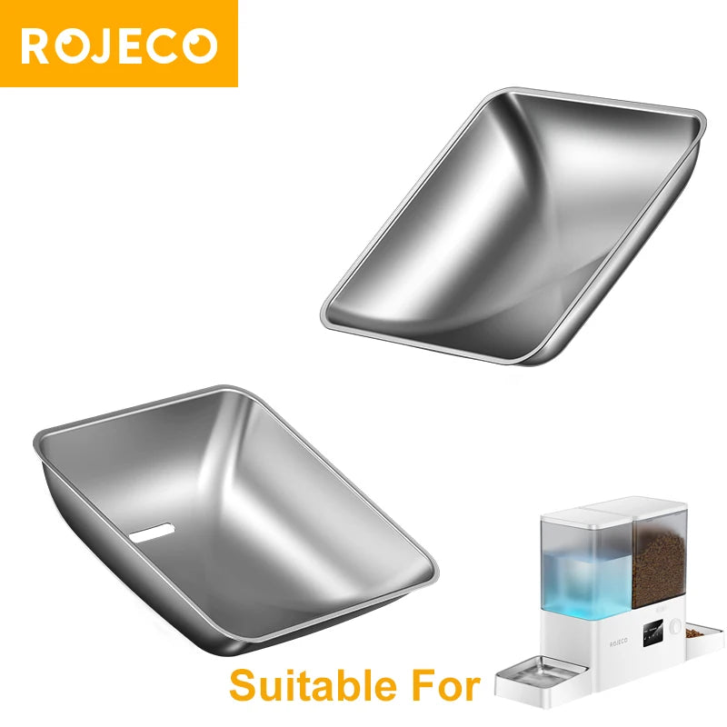 ROJECO Stainless Steel Bowls for 8.5L Automatic Pet Feeder