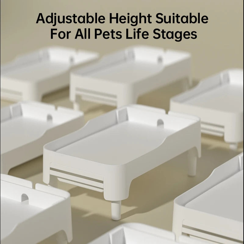 ROJECO Elevated Holder for Automatic Pet Feeders - Adjustable Height Stand